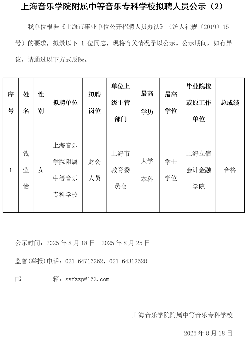 意昂5登录拟聘人员公示（2）